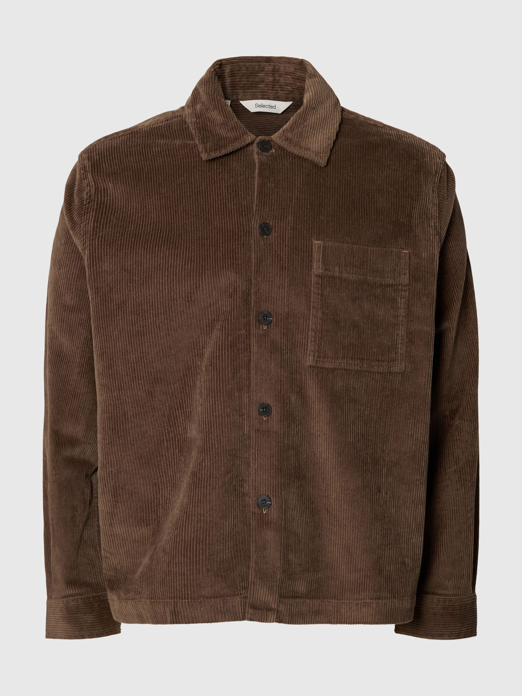 CORDUROY OVERSHIRT, Chocolate Chip, highres