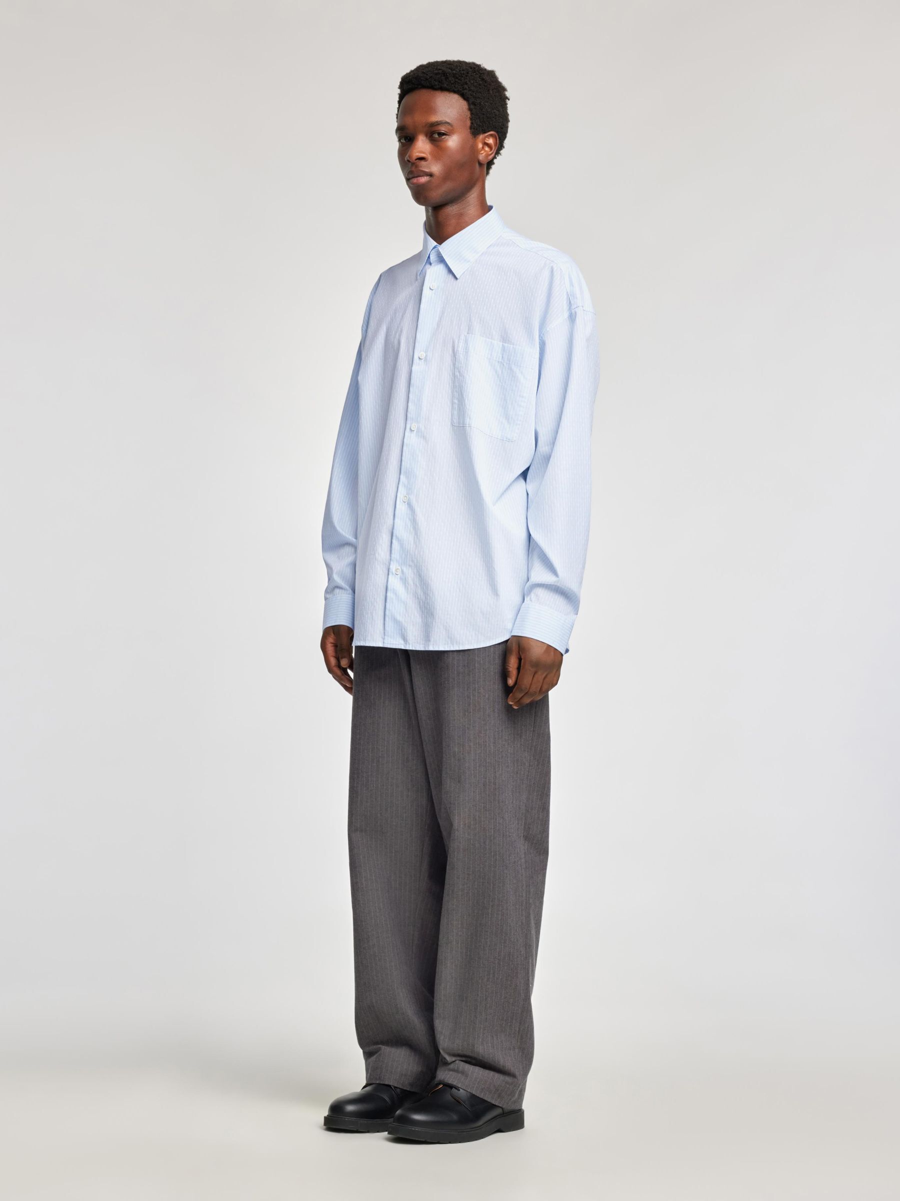 RELAXED FIT SHIRT, Light Blue, highres