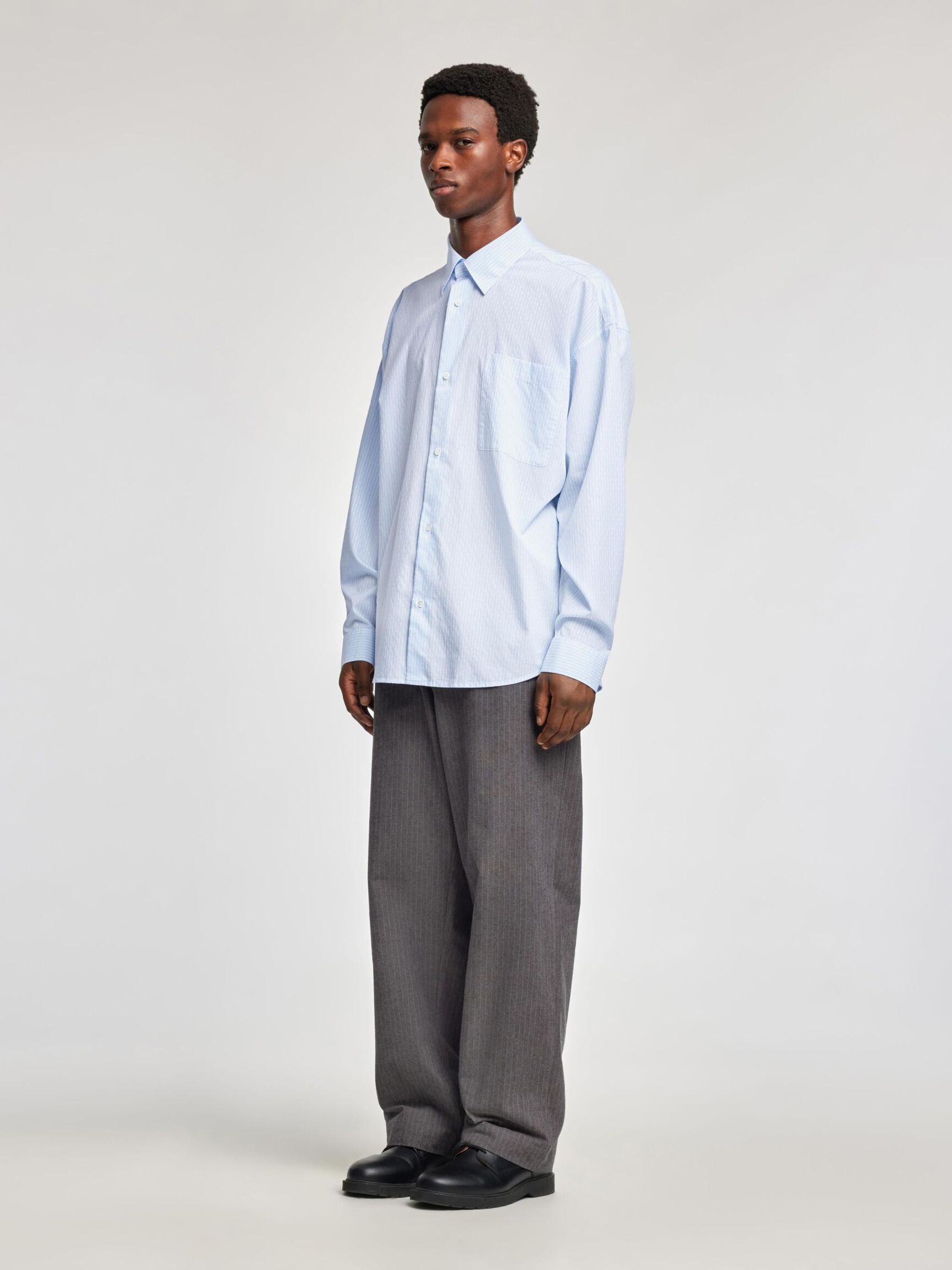 RELAXED FIT SHIRT, Light Blue, highres