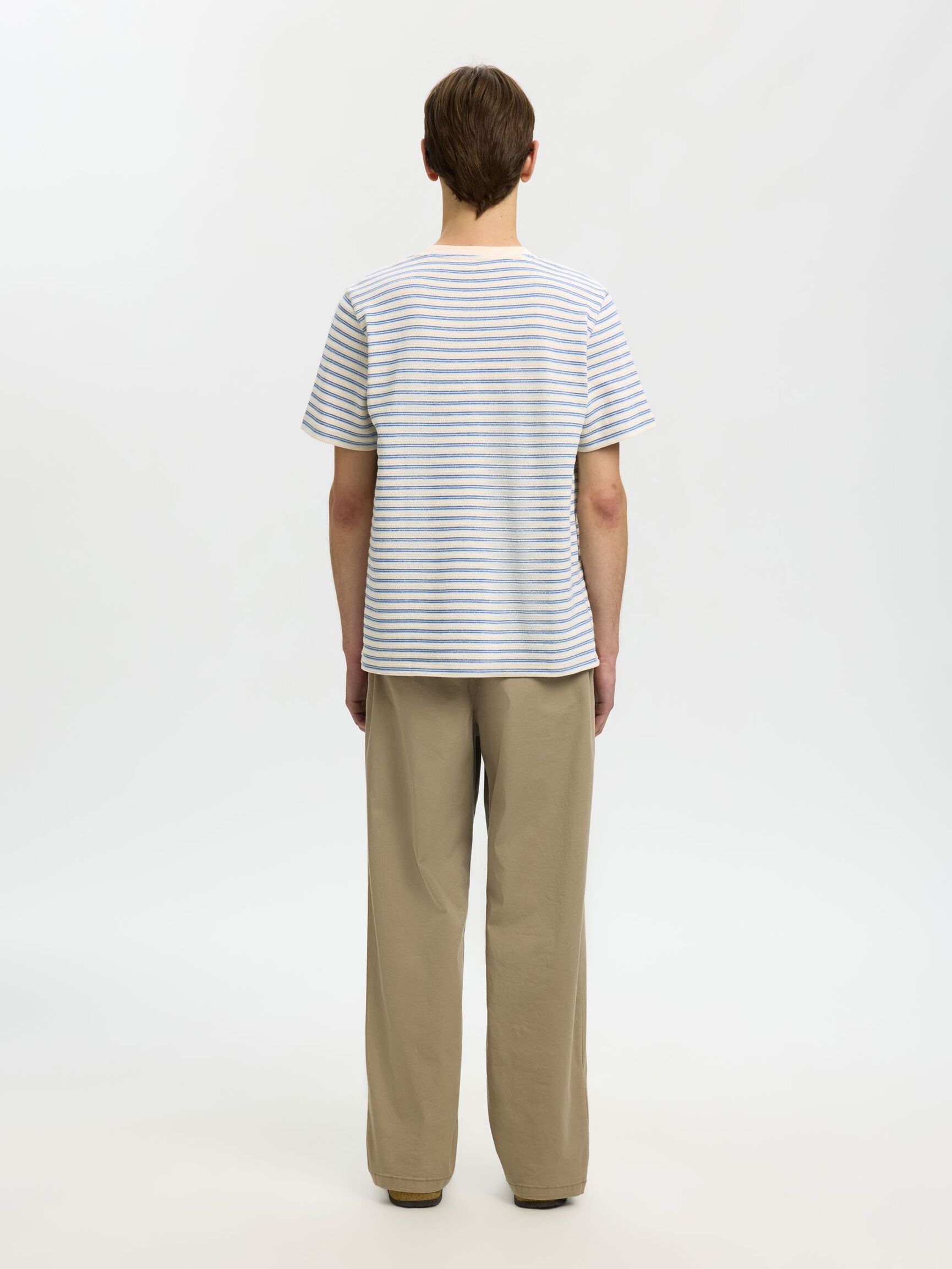 STRIPED T-SHIRT, Egret, highres