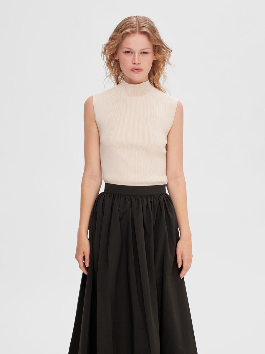 Selected SLEEVELESS KNITTED TOP, Birch, highres - 16091316_Birch_003.jpg
