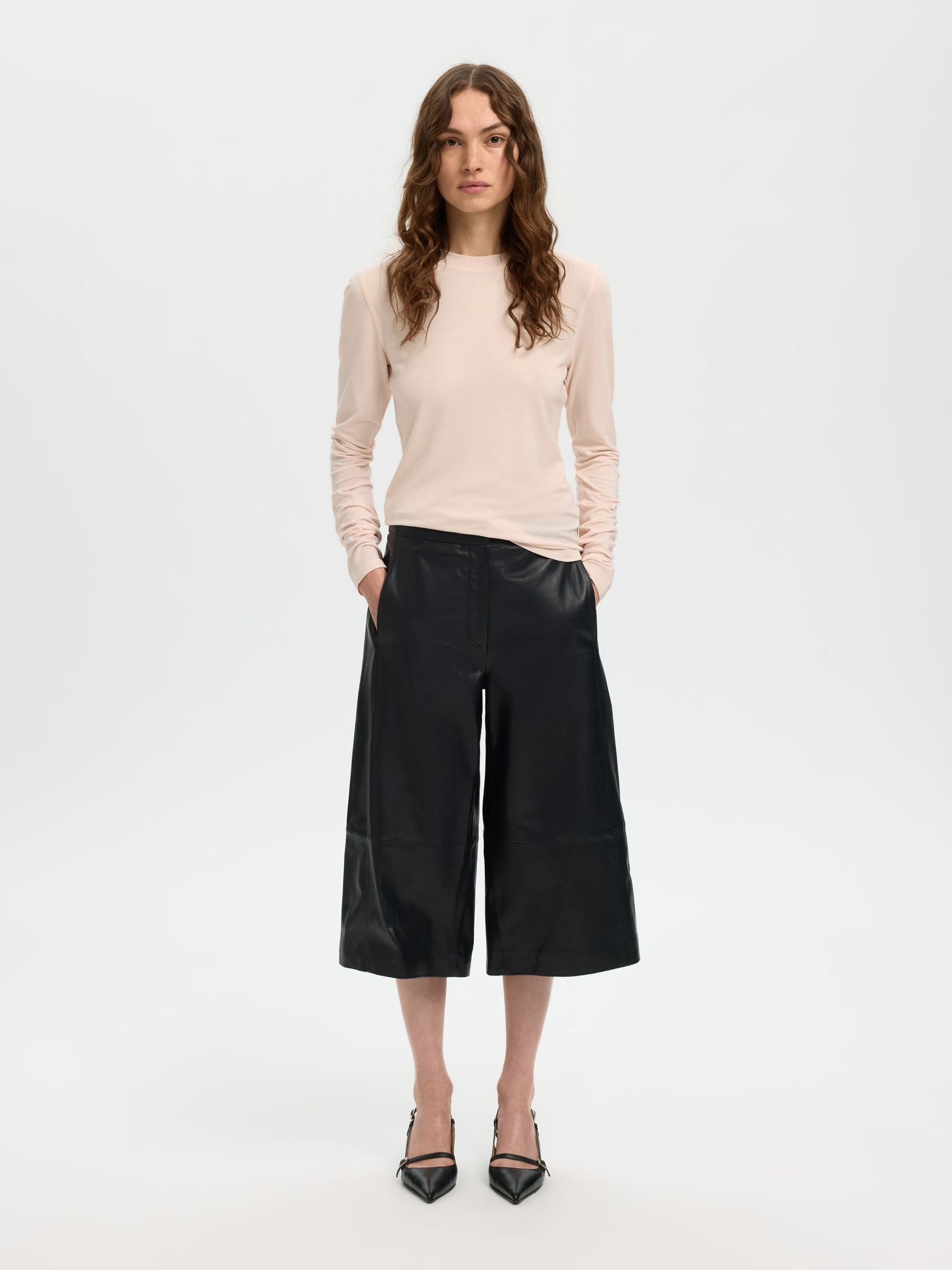 SLIM FIT TOP MET LANGE MOUWEN, Pale Dogwood, highres