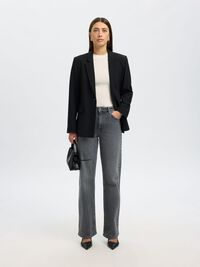 KLASSISK ENKELTSPENT BLAZER, Black, highres