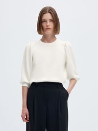PUFFÄRMEL SWEATSHIRT, Snow White, highres
