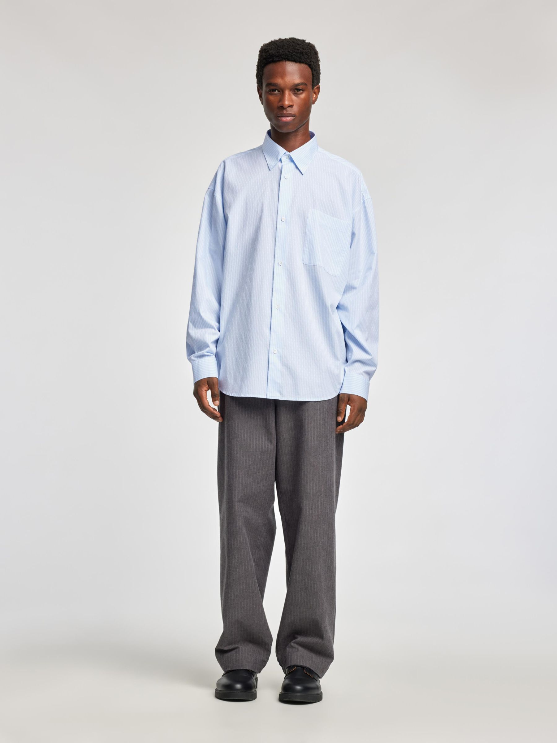 RELAXED FIT SHIRT, Light Blue, highres