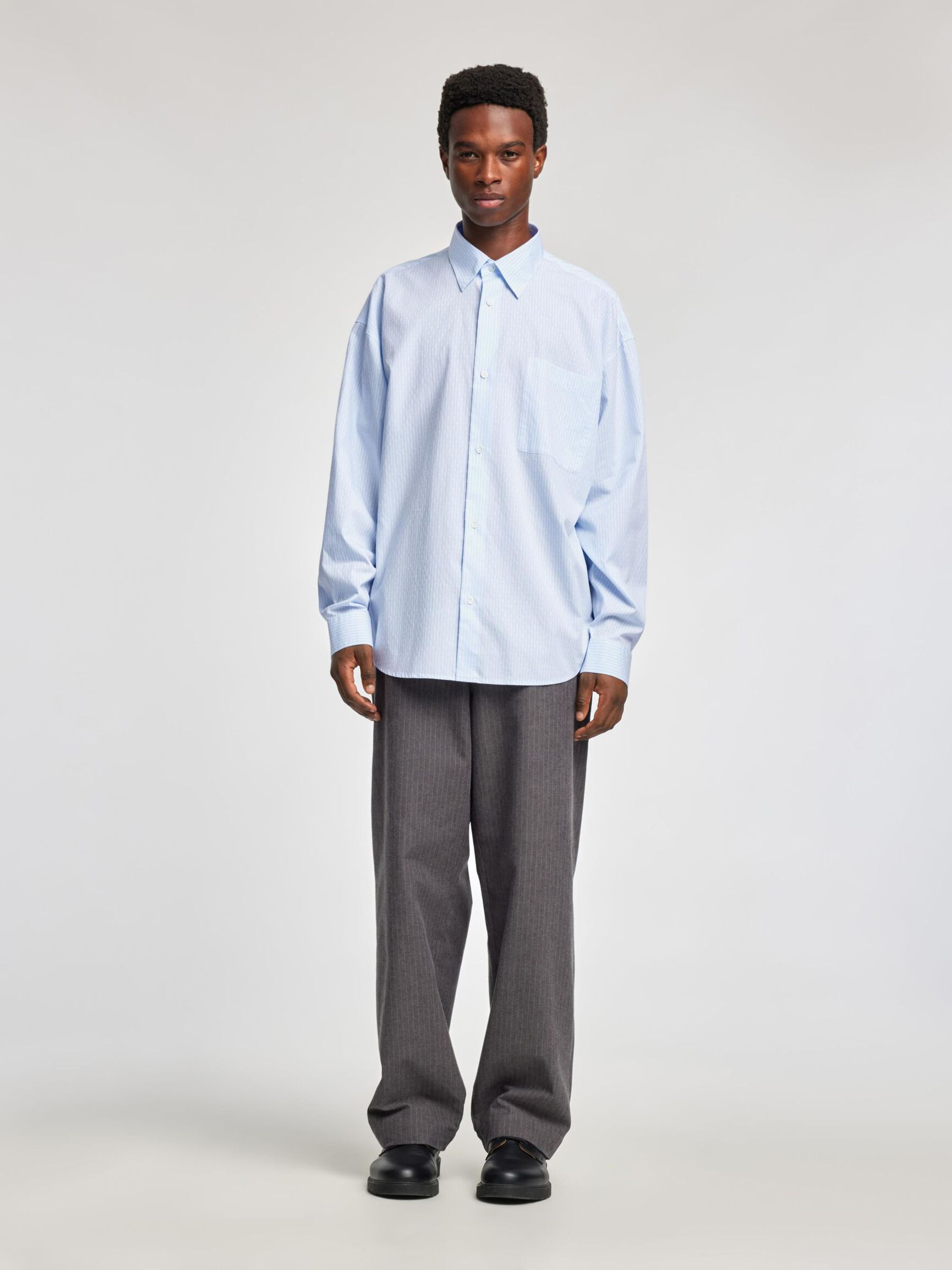 RELAXED FIT SHIRT, Light Blue, highres