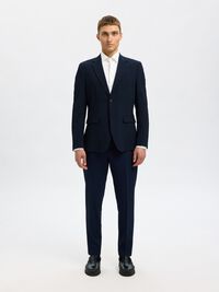 SEERSUCKER SLIM-FIT BLAZER, Dark Navy, highres