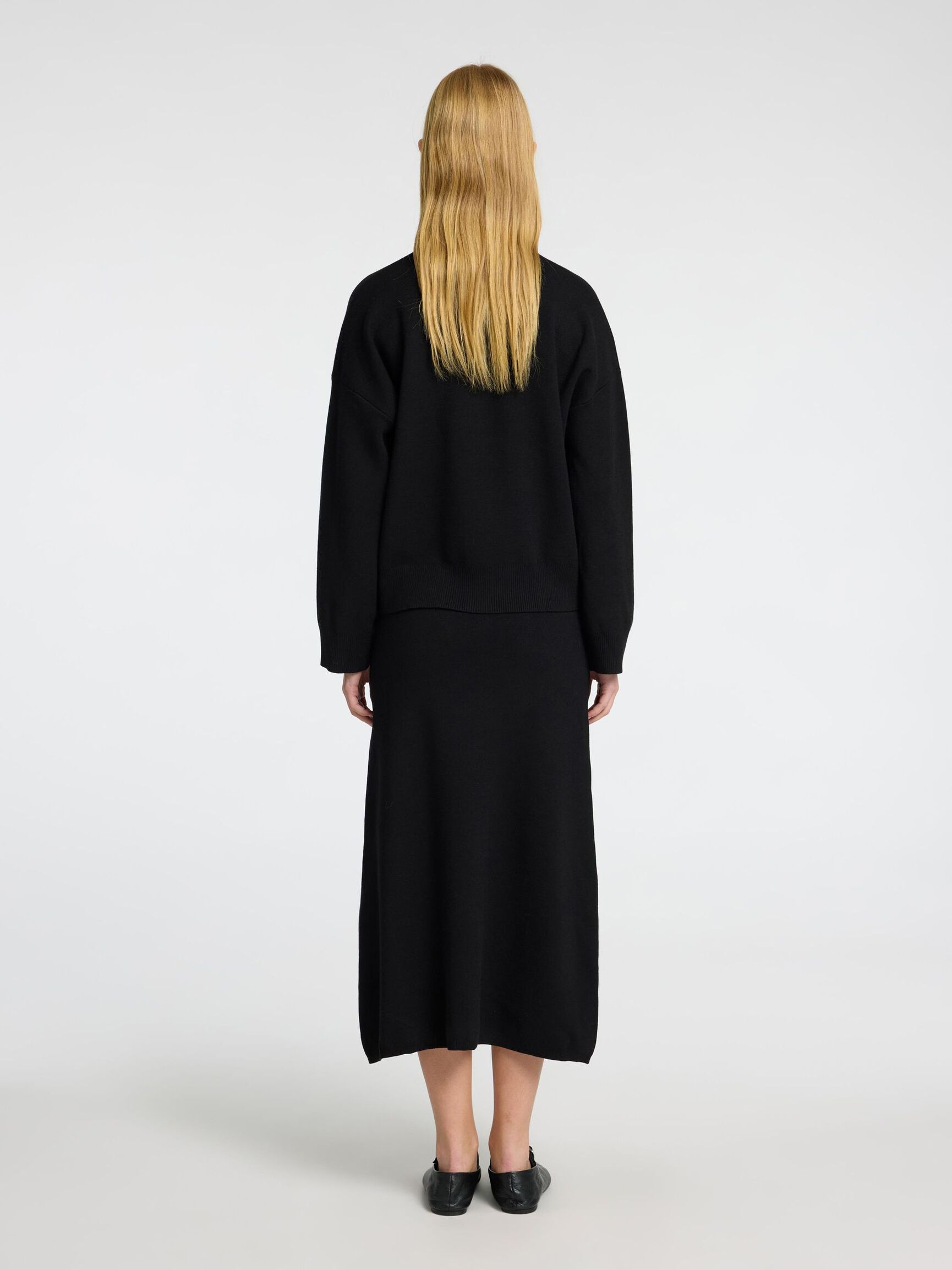 VISCOSE BLEND ZIP-FRONT CARDIGAN, Black, highres