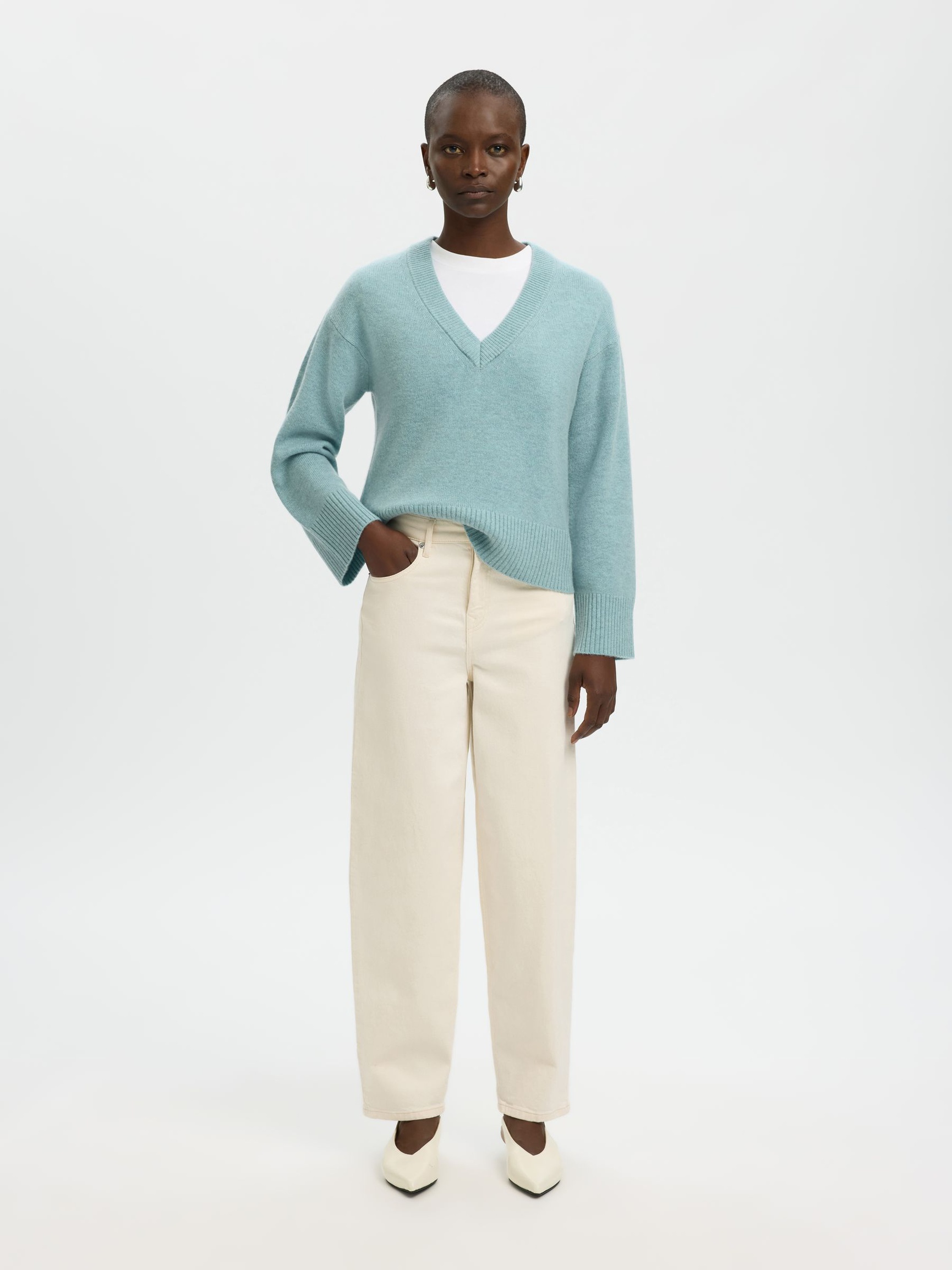 PULLOVER A MAGLIA, Blue Glow, highres
