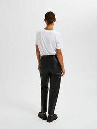TAPERED LEDERHOSE, Black, highres