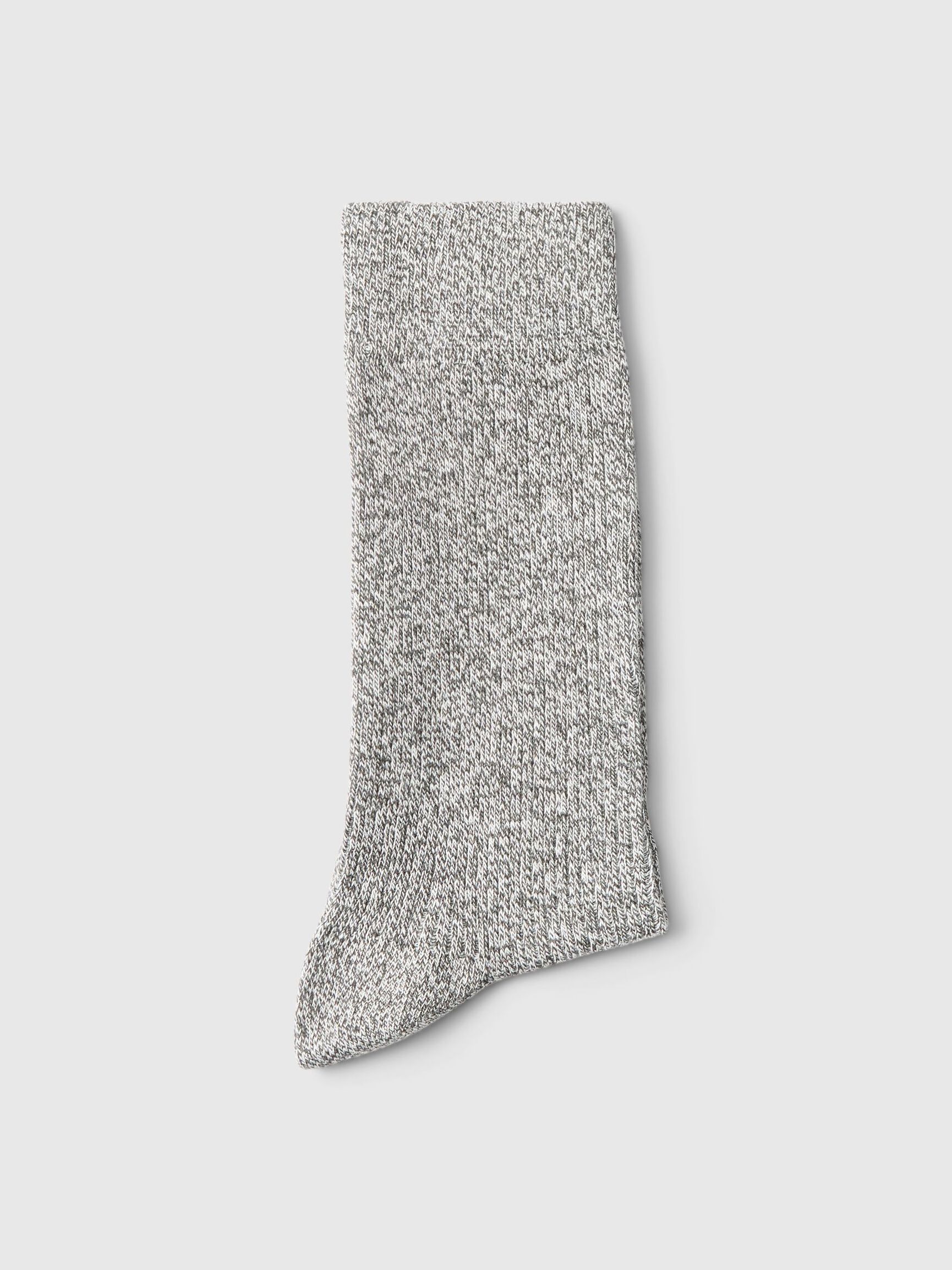 COTTON BLEND SOCKS, Silver Birch, highres