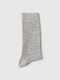 COTTON BLEND SOCKS, Silver Birch, highres