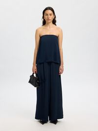 VISCOSE WIDE-LEG TROUSERS, Dark Sapphire, highres