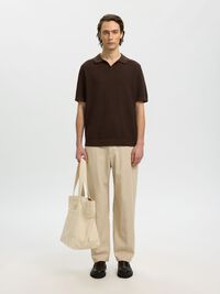 220 LOOSE FIT LINEN-BLEND TROUSERS, Incense, highres