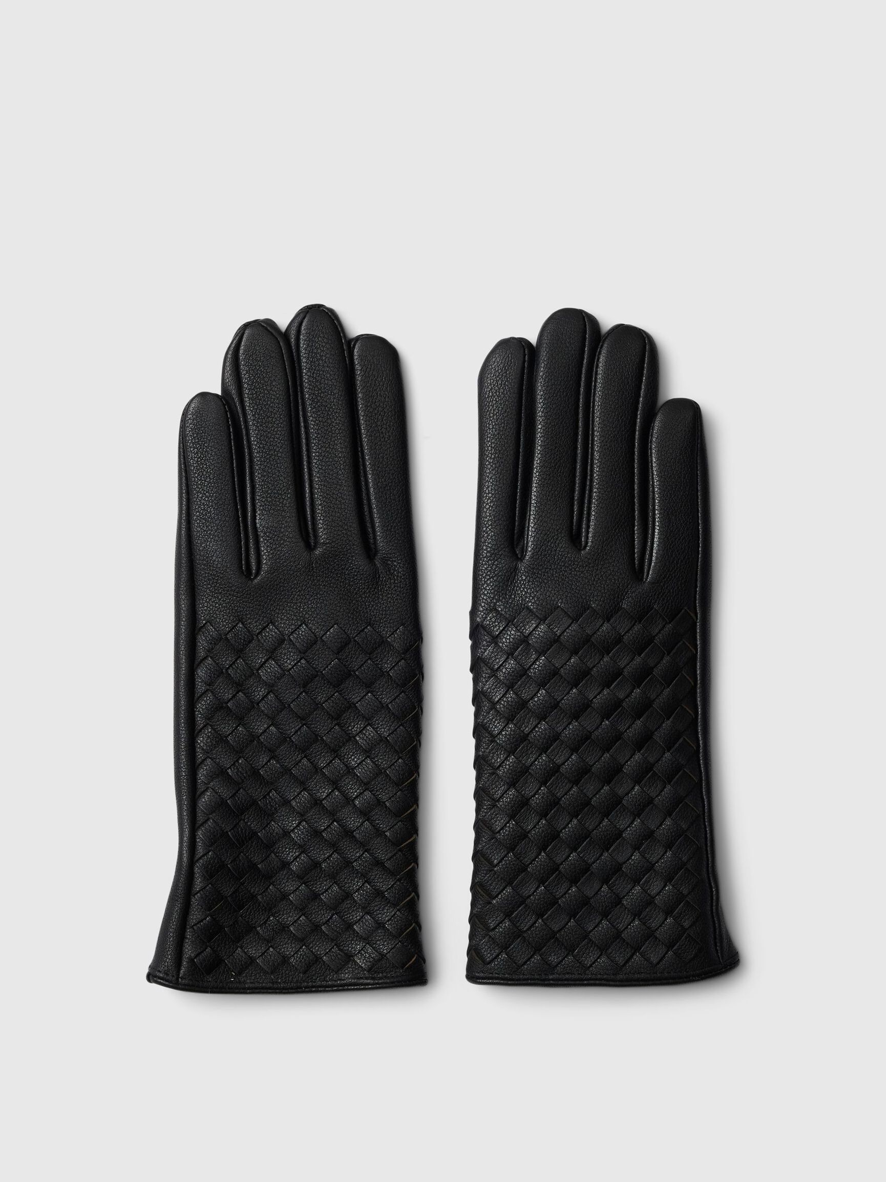 FLETTET RUSKIND HANDSKER, Black, highres