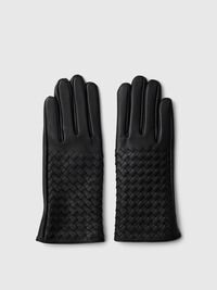 FLETTET RUSKIND HANDSKER, Black, highres