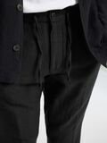 Selected 196 STRAIGHT FIT BROEK VAN LINNENBLEND, Black, highres - 16096224_Black_004.jpg