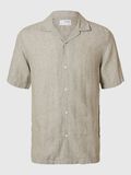 Selected 100% LEINEN KURZARMHEMD, Vetiver, highres - 16096908_Vetiver_001.jpg
