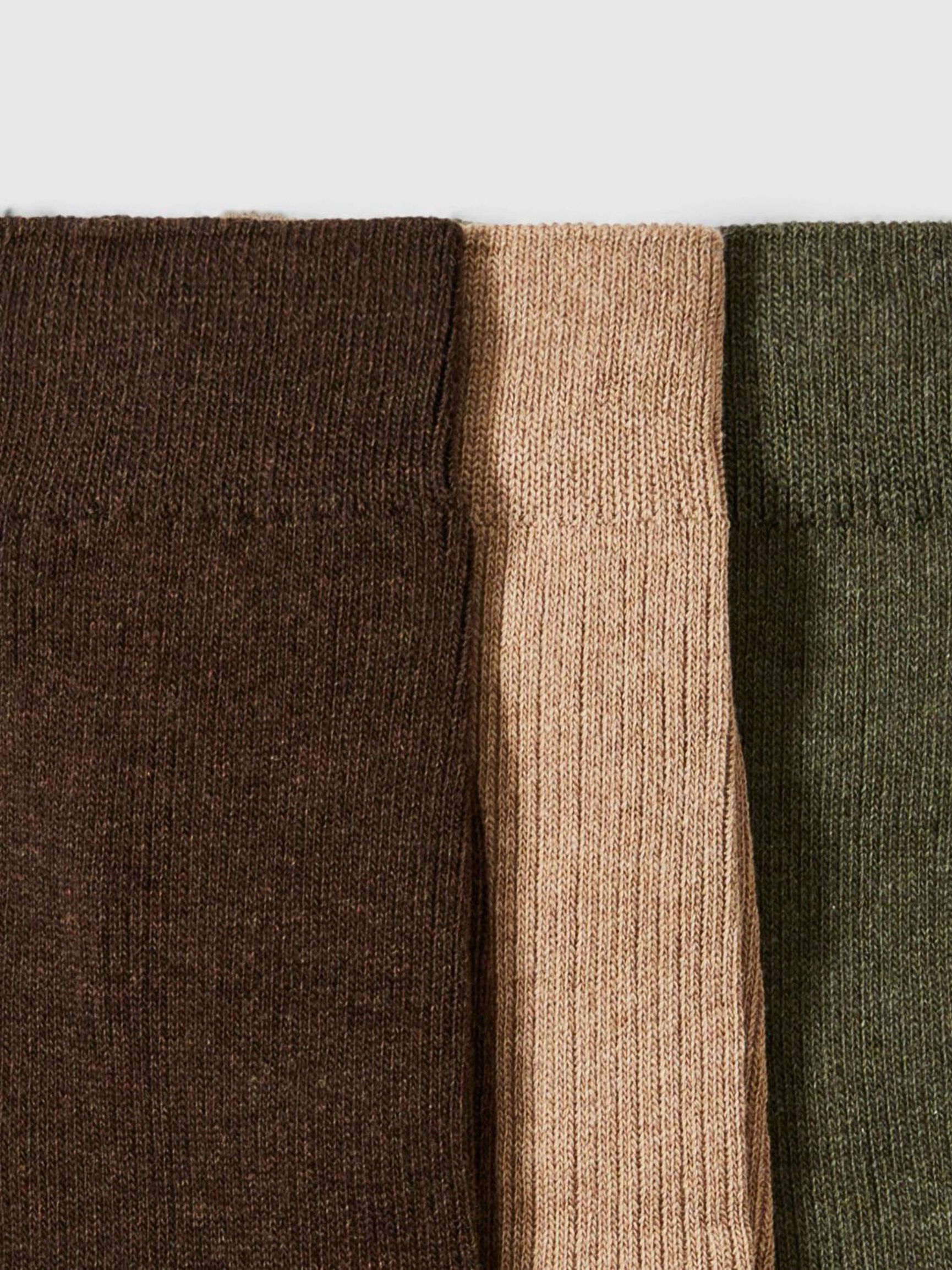 3 PACK SOCKS, Dark Green, highres
