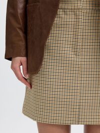 CHECKERED MINI SKIRT, Monks Robe, highres