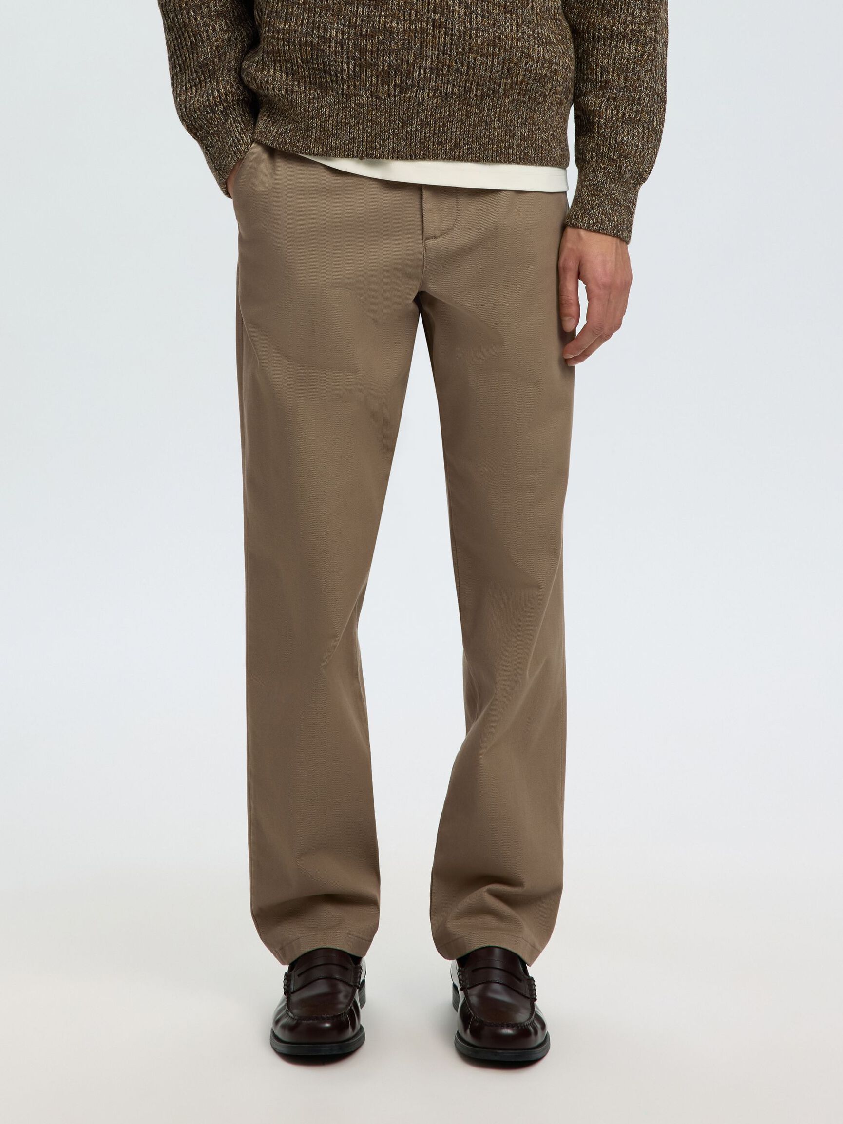STRAIGHT FIT CHINOS, Chocolate Chip, highres
