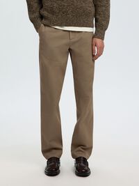 STRAIGHT FIT CHINOS, Chocolate Chip, highres