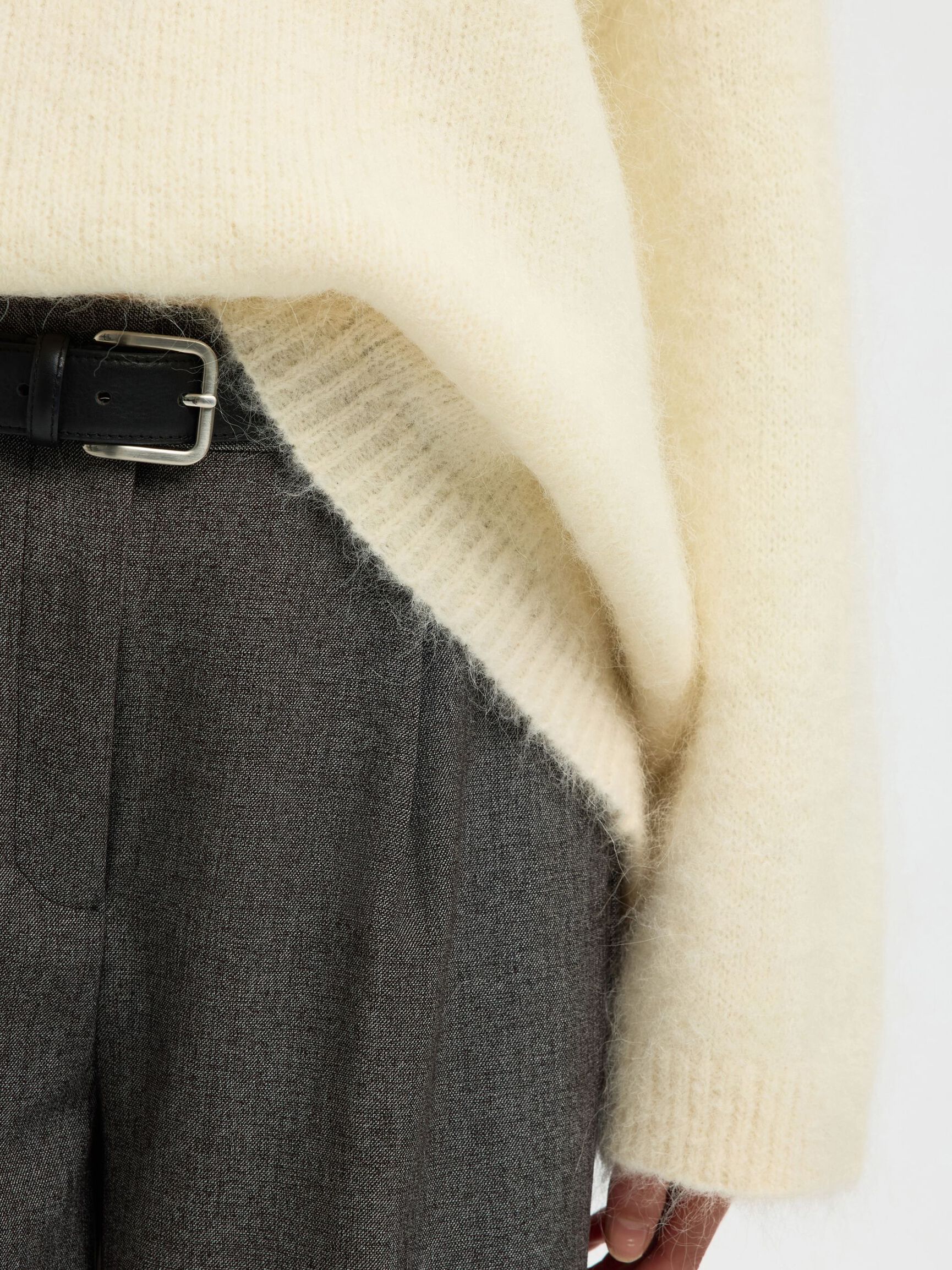 WOOL BLEND  PULLOVER, Birch, highres