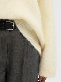 WOOL BLEND  PULLOVER, Birch, highres