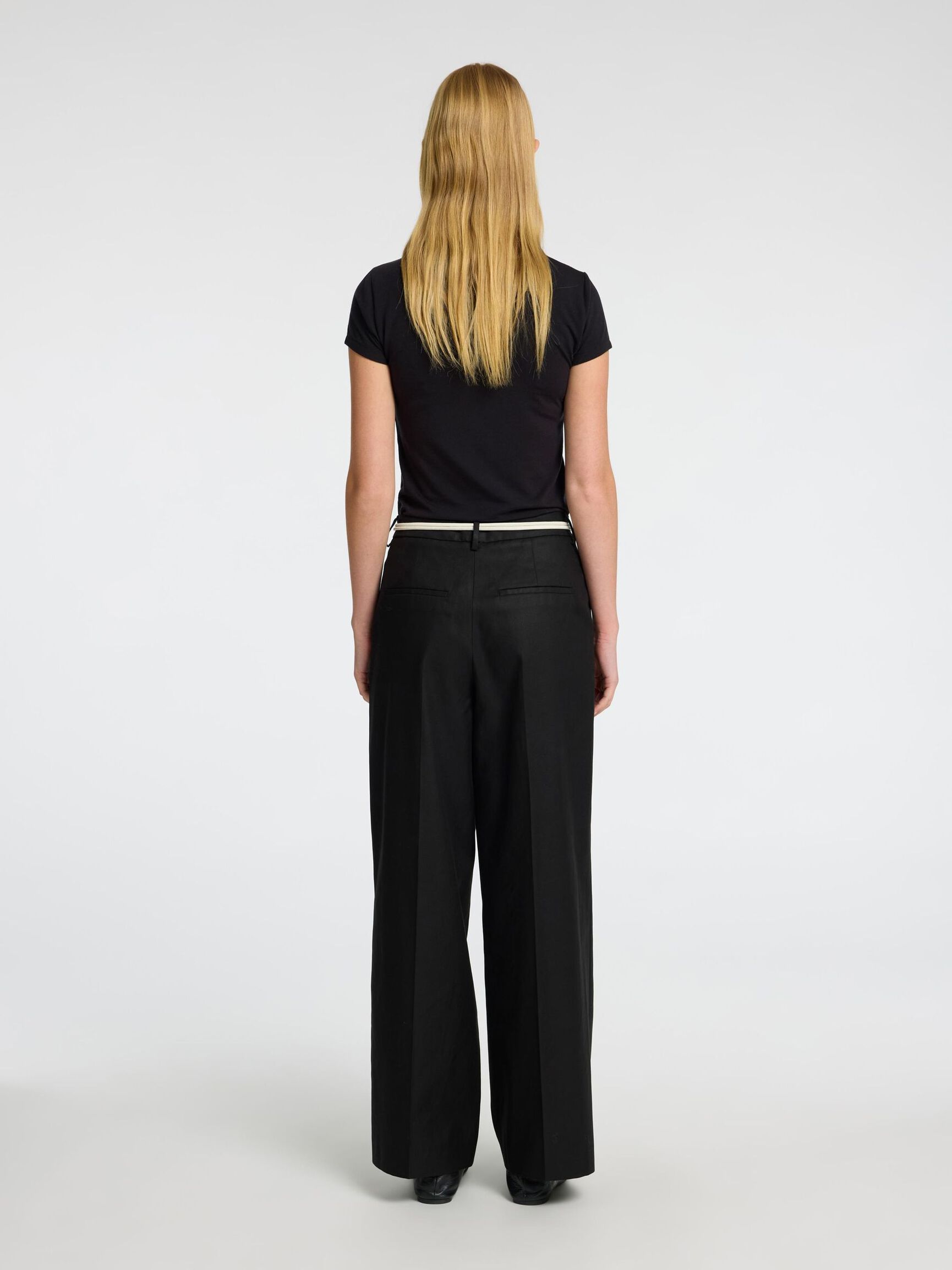 EXTRA WIDE FIT HIGH WAIST HOSE, Black, highres