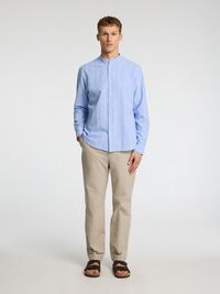 LONGSLEEVE LINNENMIX OVERHEMD, Cashmere Blue, highres