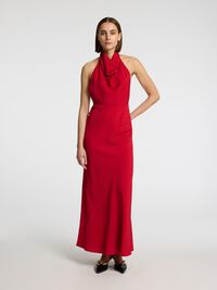 SANS MANCHES ROBE DOS NU, Savvy Red, highres