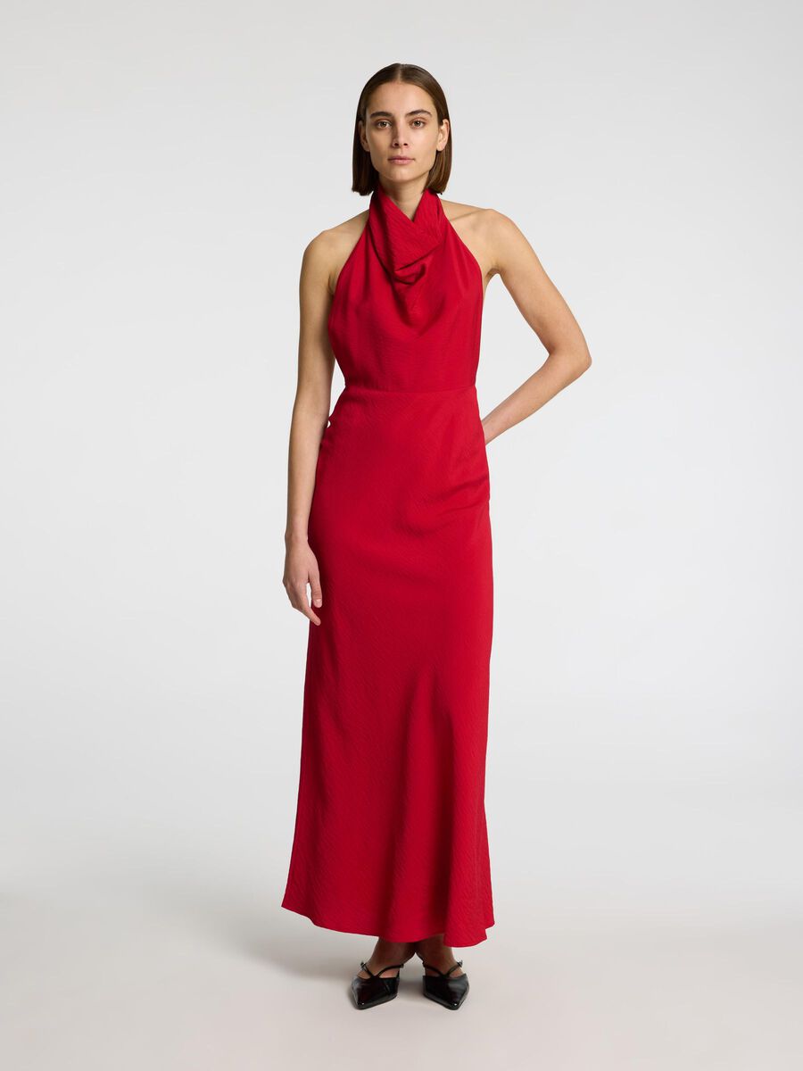 Selected SLEEVELESS HALTERNECK DRESS, Savvy Red, highres - 16098871_SavvyRed_003.jpg