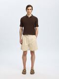 Selected SHORT-SLEEVED COTTON POLO SHIRT, Chocolate Brown, highres - 16092781_ChocolateBrown_005.jpg