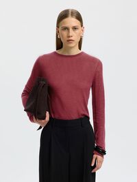 100% MERINO WOOL PULLOVER, Tawny Port, highres