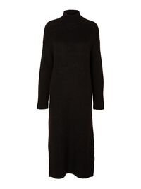 WOOL BLEND MAXI DRESS, Black, highres
