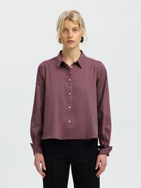 RELAXED FIT LONG SLEEVED SHIRT, Tawny Port, highres