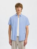 Selected KATOENMIX OVERHEMD MET KORTE MOUWEN, Cashmere Blue, highres - 16079053_CashmereBlue_1175195_003.jpg