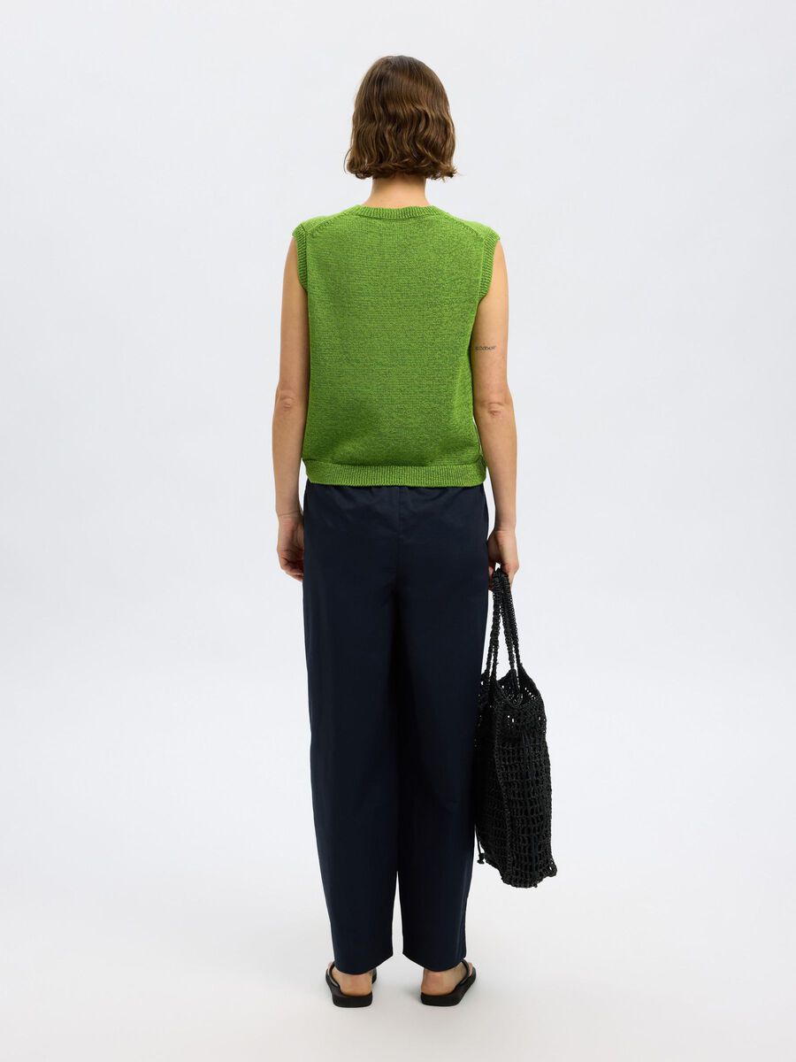 Selected COTTON BLEND KNITTED VEST, Spindle Tree, highres - 16097489_SpindleTree_004.jpg