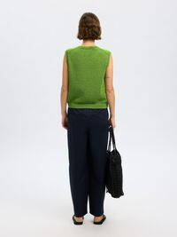COTTON BLEND KNITTED VEST, Spindle Tree, highres
