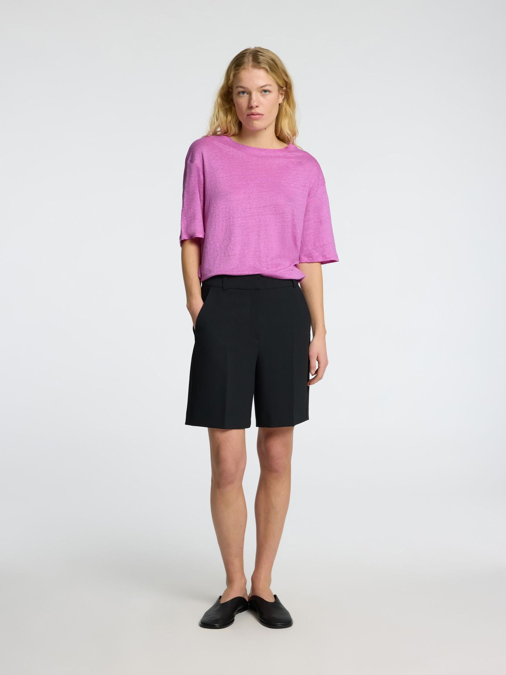 LINNEN T-SHIRT, First Bloom, highres