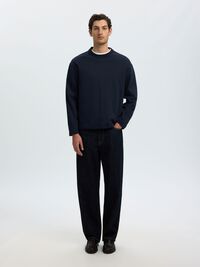 ORGANIC COTTON LONG-SLEEVED T-SHIRT, Sky Captain, highres