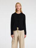 Selected LINEN BLEND KNITTED CARDIGAN, Black, highres - 16096203_Black_003.jpg