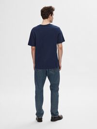 SHORT-SLEEVED RELAXED FIT T-SHIRT, Navy Blazer, highres