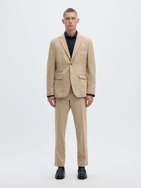 GEWEBTER WOLLGEMISCH BLAZER, Sand, highres