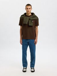 190 JEAN COUPE FUSELÉE, Medium Blue Denim, highres