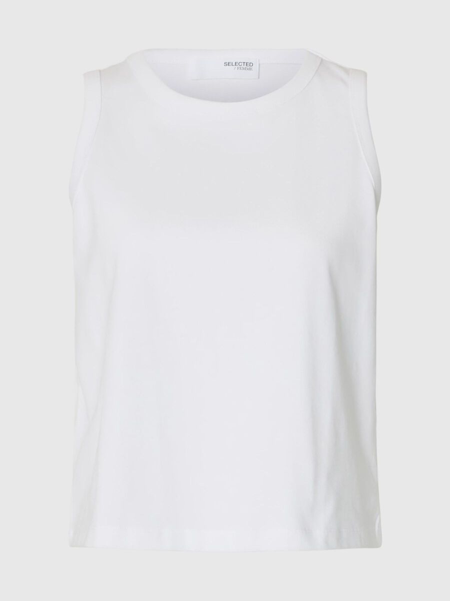 Selected 100% COTTON TANK TOP, Bright White, highres - 16096484_BrightWhite_001.jpg