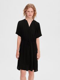 SHORT-SLEEVED SHIRT DRESS, Black, highres