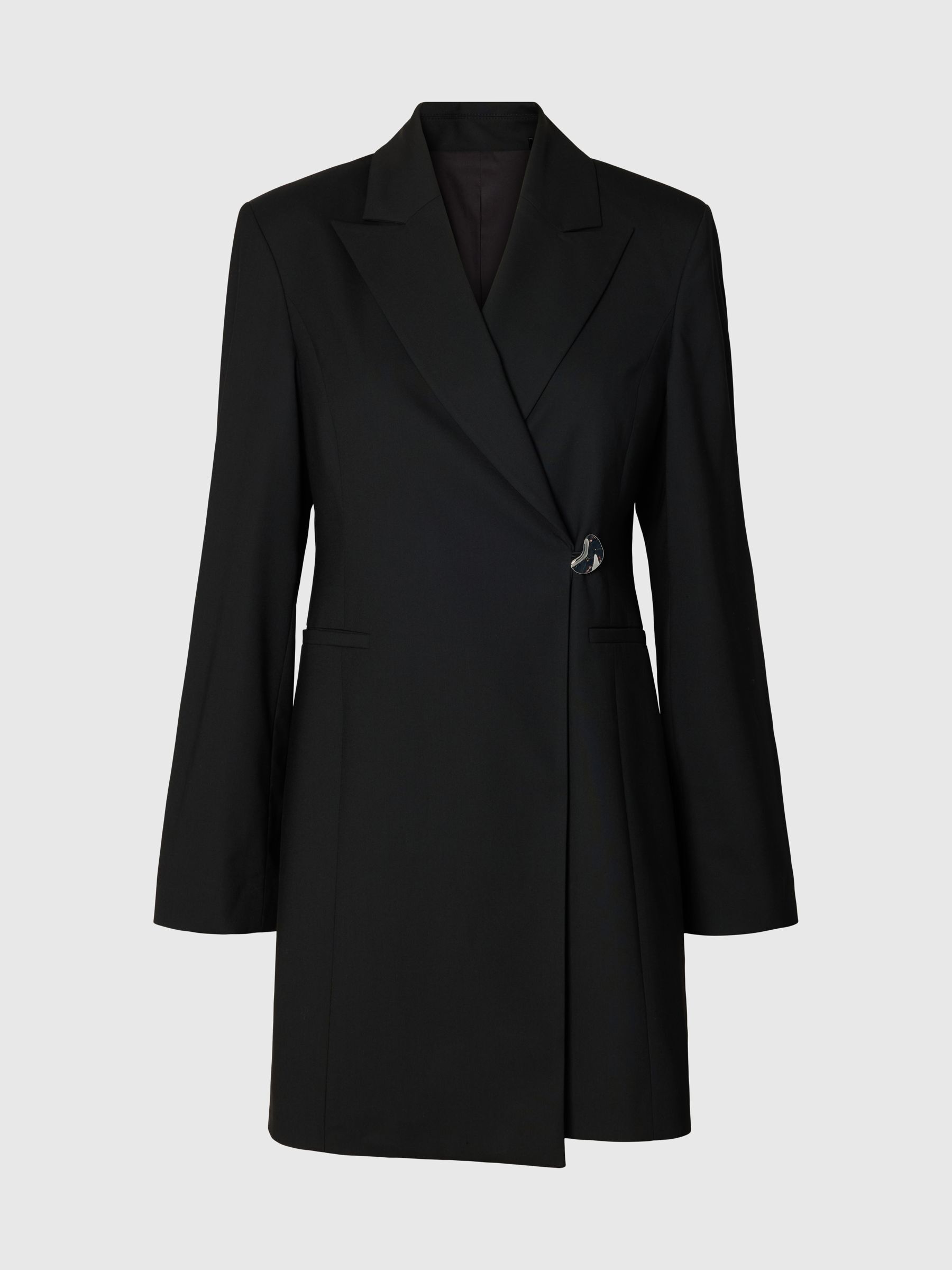 STRUCTURED BLAZER DRESS, Black, highres