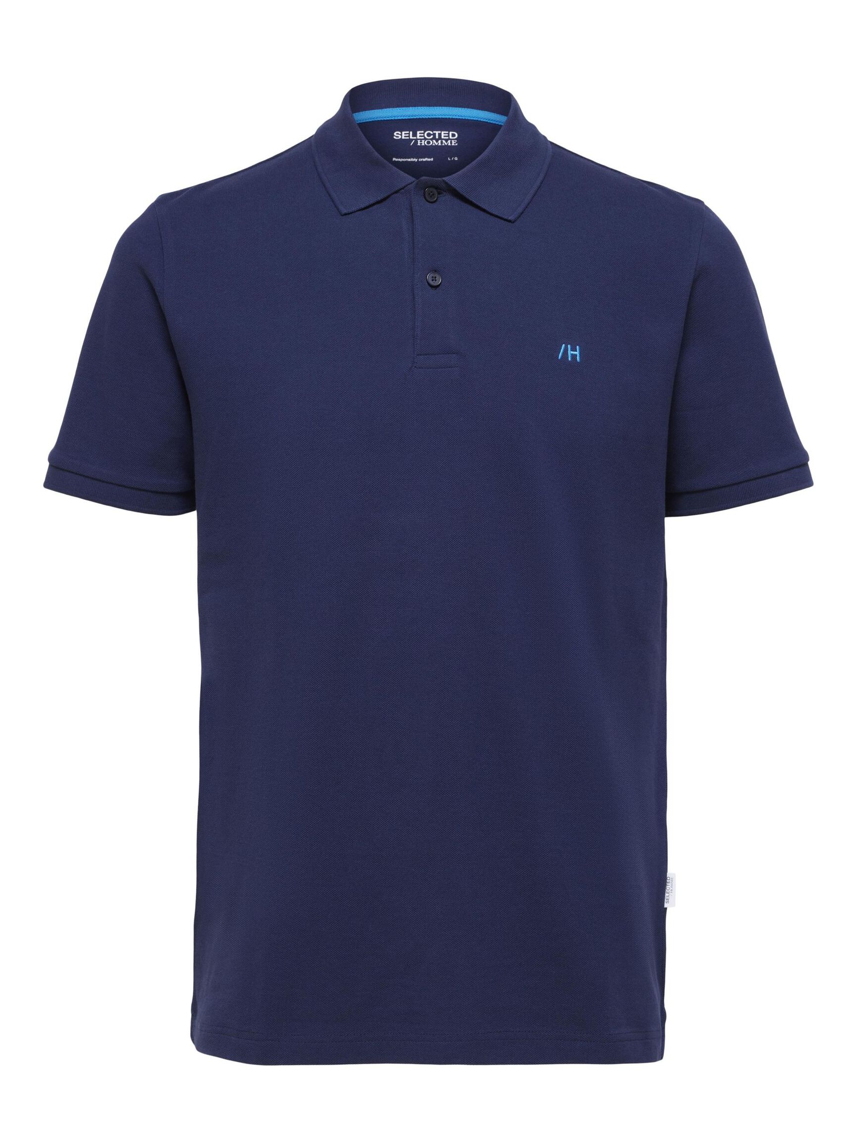 KLASSISCHER POLO SHIRT, Navy Blazer, highres