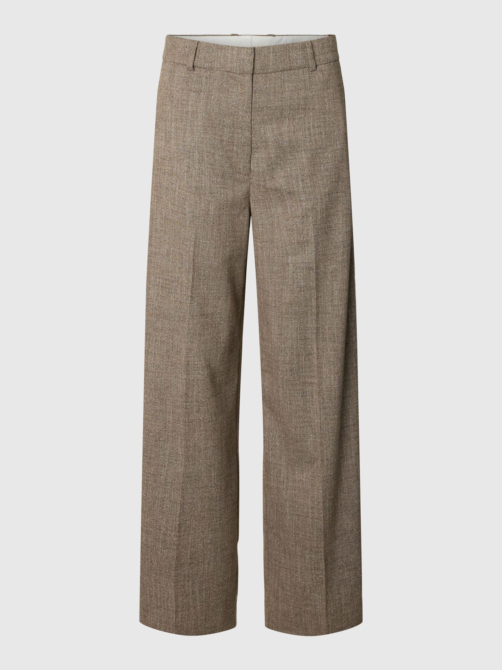 TAILLEUR PANTALON À JAMBE AMPLE, Chocolate Chip, highres